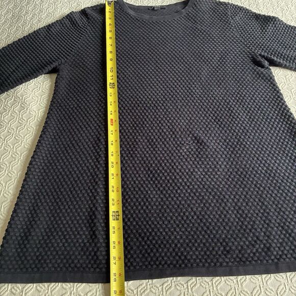 COS Cotton Textured Tunic Sweater Crew Neck Long Sleeves - Picture 7 of 7